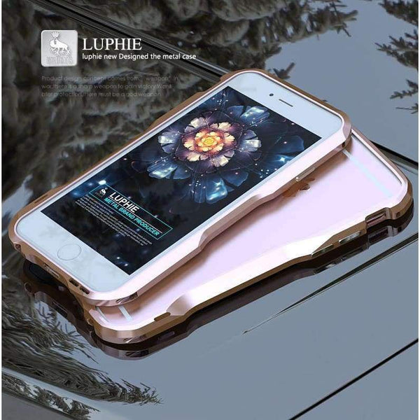 Planet Gates Black / for iPhone 6 6S iPhone 6S Case 3D Hard Aluminium Frame Shockproof Luxury Brand Cover for iPhone 6S Plus Metal Strong Phone Cases