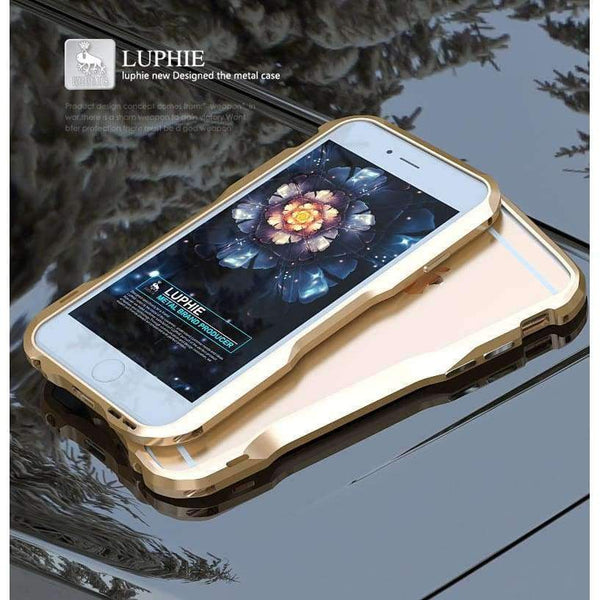 Planet Gates Black / for iPhone 6 6S iPhone 6S Case 3D Hard Aluminium Frame Shockproof Luxury Brand Cover for iPhone 6S Plus Metal Strong Phone Cases