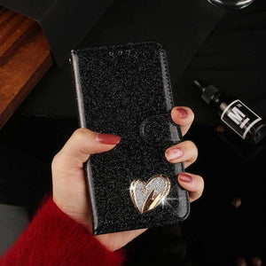 Planet Gates Black / for iphone 6 6s Leather Cover Diamond Rhinestone Case For iPhone X XS Max XR Case Flip Wallet iphone 6 6S 7 8 Plus Phone Case
