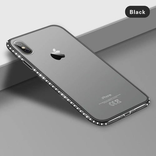 Planet Gates Black / For iPhone 6 6s USLION Diamond Bling Transparent Phone Case Cover for iPhone 6 6S 8 7 Plus Soft TPU Clear Cover For iPhone X XR XS Max 5 5s SE