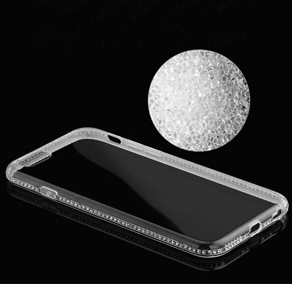 Planet Gates Black / For iPhone 6 6s USLION Diamond Bling Transparent Phone Case Cover for iPhone 6 6S 8 7 Plus Soft TPU Clear Cover For iPhone X XR XS Max 5 5s SE