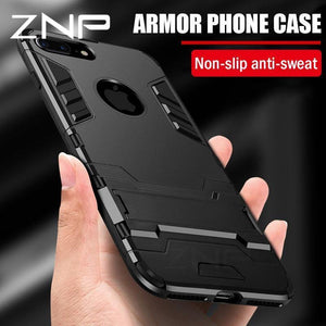 Planet Gates Black / For iPhone 6 6s ZNP Full Shockproof Armor Phone Case For iPhone X 6 7 8 Plus Matte Protective Cover Cases For iPhone 8 7 Plus 5 5s SE Case Shell
