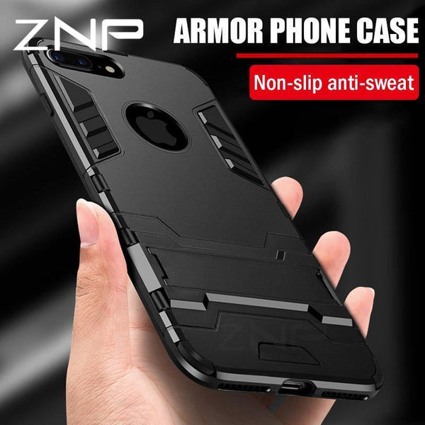 Planet Gates Black / For iPhone 6 6s ZNP Full Shockproof Armor Phone Case For iPhone X 6 7 8 Plus Matte Protective Cover Cases For iPhone 8 7 Plus 5 5s SE Case Shell