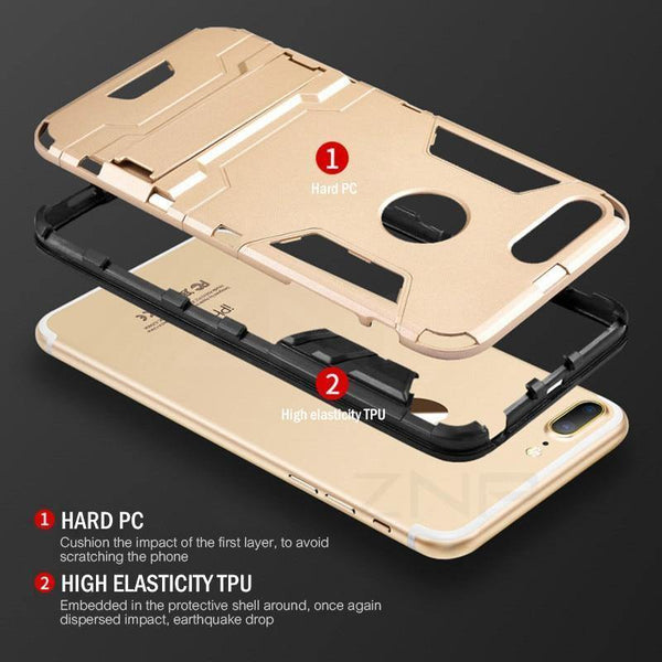 Planet Gates Black / For iPhone 6 6s ZNP Full Shockproof Armor Phone Case For iPhone X 6 7 8 Plus Matte Protective Cover Cases For iPhone 8 7 Plus 5 5s SE Case Shell