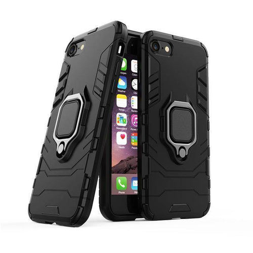 Planet Gates Black / For iphone 6 6s ZNP Luxury Armor Phone Case For iPhone X 7 8 6 6s Plus 5 5s SE Full Shockproof Cover For iPhone 7 8 Plus X Case With Holder Ring