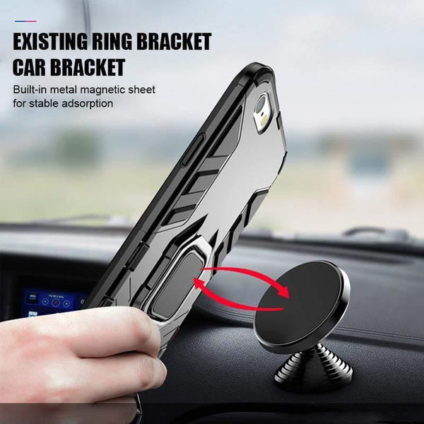 ZNP Luxury Armor Phone Case For iPhone X 7 8 6 6s Plus 5 5s SE Full Shockproof Cover For iPhone 7 8 Plus X Case With Holder Ring - Planet Gates