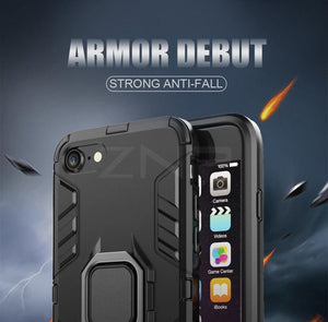 Planet Gates Black / For iphone 6 6s ZNP Luxury Armor Phone Case For iPhone X 7 8 6 6s Plus 5 5s SE Full Shockproof Cover For iPhone 7 8 Plus X Case With Holder Ring