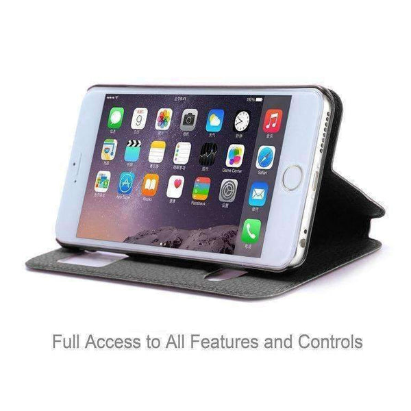 Planet Gates Black / For iPhone 6 Case For Apple iPhone 6 Plus & iPhone 6S Plus Luxury PU Leather Flip Wallet Case Covers With Stand Capa Phone Cases Brands