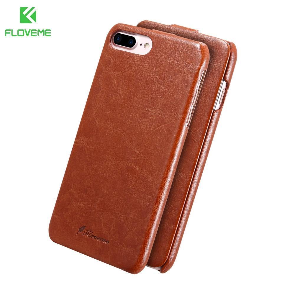 Planet Gates Black / For iPhone 6 FLOVEME Vintage Flip Leather Case for iPhone 6 6s 7 / 7 Plus 2017 Luxury Vertical PU Leather Wallet Phone Cover For iphone6 Capa