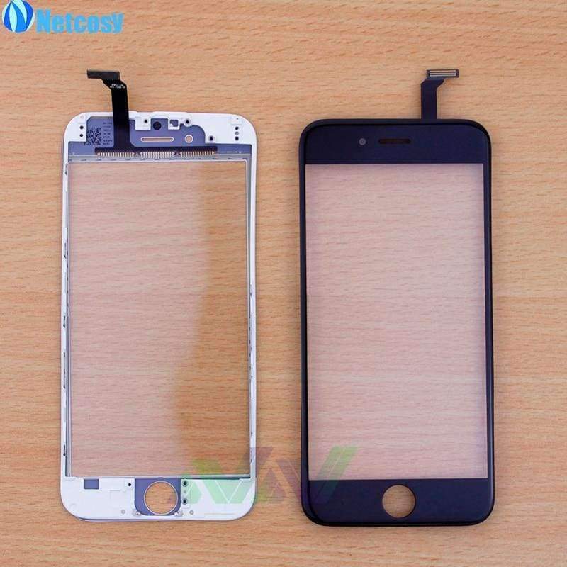Planet Gates Black for iphone 6 iPhone6 Touch Screen Digitizer Panel Glass Lens Touchscreen For iPhone 6 Plus/ 6Plus + Mute Flex Cable Replacement