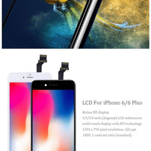 Planet Gates Black for iPhone 6 LCD Screen For iPhone 6 6s Plus Screen LCD Display Digitizer Touch Module Screens Replacement LCDS