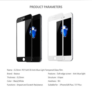 Planet Gates Black / For iPhone 7 8 Baseus Tempered Glass For iPhone 8 8 Plus Screen Protector Ultra Thin 9H Protective Glass For iPhone 7 7 Plus Full Coverage Film