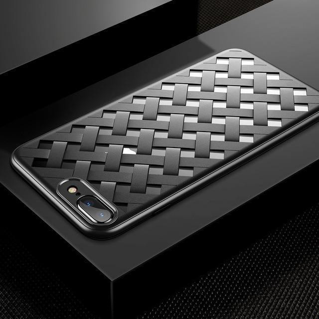 Planet Gates Baseus Luxury Weave Grid Case For iPhone 8 8 Plus 7 7 Plus Cover Case Ultra Thin PC & TPU Capinhas Coque Fundas Capa For iPhone8