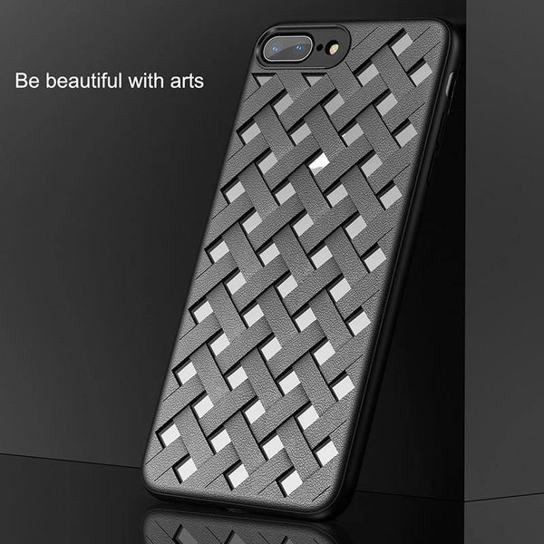 Planet Gates Black / For iPhone 7 Baseus Luxury Weave Grid Case For iPhone 8 8 Plus 7 7 Plus Cover Case Ultra Thin PC & TPU Capinhas Coque Fundas Capa For iPhone8
