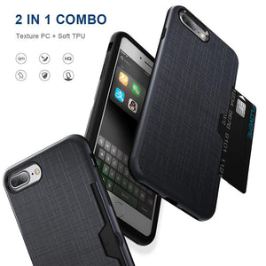 Planet Gates Black / For iPhone 7 FLOVEME Card Slot Phone Case For iPhone 7 Luxury Wallet Mobile Accessories For iPhone 8 6 6s 7 Plus Cases For iPhone X XS MAX XR