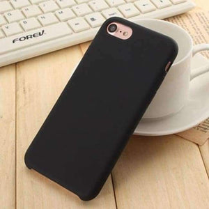 Planet Gates Black / for iphone 7 iPhone 7 Case Original Liquid Silicone for iphone 7 7Plus Plus Case Luxury brand Cute Cover Coque Black Phone Case