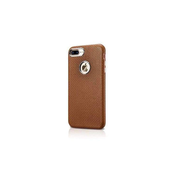 Planet Gates black / for iPhone 7 Real Lether Woven Pattern Back Cove for iPhone 7 Plus Genuine Leather Cover