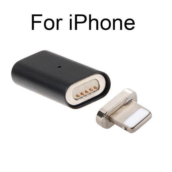 Planet Gates Black for iPhone Magnetic Adapter Data For iPhone XR XS Max X 8 7 6S 6 Plus 5 5S SE Metal Plug Mobile Phone Charger Charging Converter Adapters