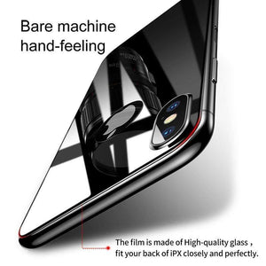 Planet Gates Black / For iPhone X Baseus 0.3mm Back Screen Protector For iPhone X 9H Back Tempered Glass For iPhone X Ultra Thin Protective Glass Film Back Cover
