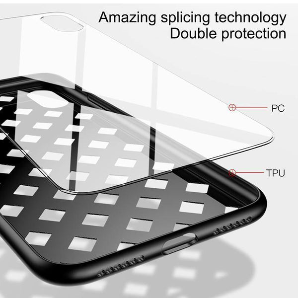 Planet Gates Black / For iPhone X Baseus Luxury Case For iPhone X 10 Grid Weave Hollow Cover Case For Apple iPhone X Capinhas PC & TPU Super Silicone Coque Fundas