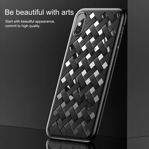 Planet Gates Black / For iPhone X Baseus Luxury Case For iPhone X 10 Grid Weave Hollow Cover Case For Apple iPhone X Capinhas PC & TPU Super Silicone Coque Fundas