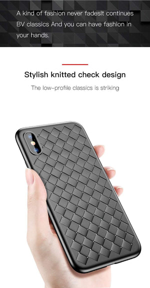 Planet Gates Black / For iPhone X Baseus Luxury Grid Pattern Case For iPhone X Cases Ultra Thin Soft Silicone Protective Case For iPhoneX Cover Matte Coque Funda