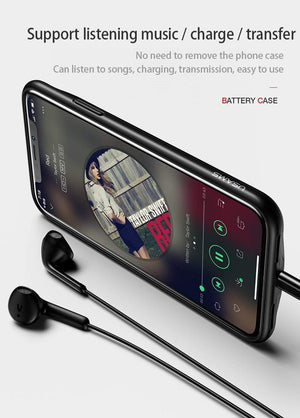 Planet Gates Black for iPhone X / China For iPhone X 3200Ah Power Bank Case USAMS Battery Charging Ultra Slim External Pack Backup Portable charger case for iPhone 10