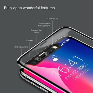 Planet Gates Black For iPhone X / High Definition Baseus Screen Protector Tempered Glass For iPhone X 10 4D Surface Full Cover Protection Glass Film For iPhone X Toughened Glass