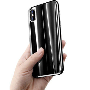 Planet Gates Black / For iPhone X Luxury Case For iPhone X, Baseus Screen Protector Case For iPhone X 10 TPU & Tempered Glass Back Cover For iPhoneX Capinhas Capa