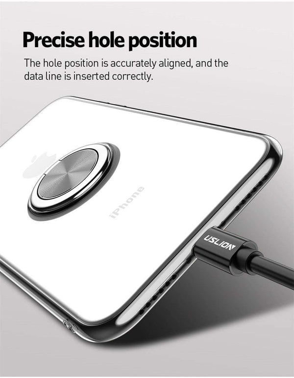 Planet Gates Black / For iPhone X USLION Clear Case For iPhone 7 8 Plus XR XS Max X Hide Ring Stand Holder Transparent Phone Cases for iPhone 6 6s Plus Soft Cover