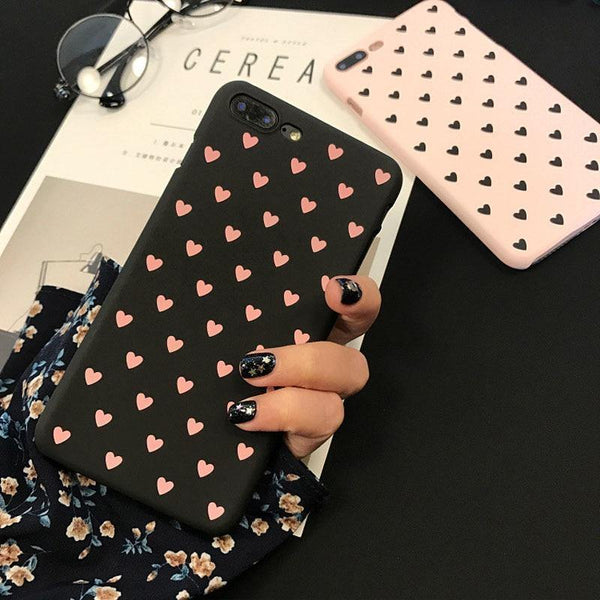 Planet Gates Black / For iPhone X USLION Cute Couple Love Heart Case For iPhone 6 6s Plus Phone Case For iPhone X 8 7 6 Plus 5 5s SE Matte Hard PC Back Cover Case
