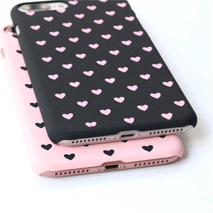 Planet Gates Black / For iPhone X USLION Cute Couple Love Heart Case For iPhone 6 6s Plus Phone Case For iPhone X 8 7 6 Plus 5 5s SE Matte Hard PC Back Cover Case
