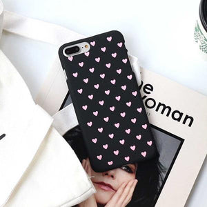 Planet Gates Black / For iPhone X USLION Cute Couple Love Heart Case For iPhone 6 6s Plus Phone Case For iPhone X 8 7 6 Plus 5 5s SE Matte Hard PC Back Cover Case