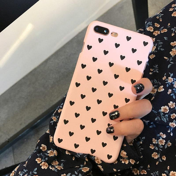 Planet Gates Black / For iPhone X USLION Cute Couple Love Heart Case For iPhone 6 6s Plus Phone Case For iPhone X 8 7 6 Plus 5 5s SE Matte Hard PC Back Cover Case