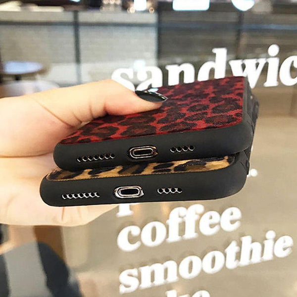 Planet Gates Black / For iPhone X USLION Winter Warm Plush Case For iPhone XS MAX XR X Furry Leopard Print Phone Cases For iPhone 7 8 6 6s Plus Soft Cover Coque