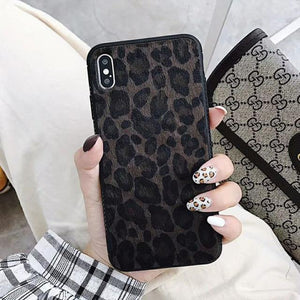 Planet Gates Black / For iPhone X USLION Winter Warm Plush Case For iPhone XS MAX XR X Furry Leopard Print Phone Cases For iPhone 7 8 6 6s Plus Soft Cover Coque