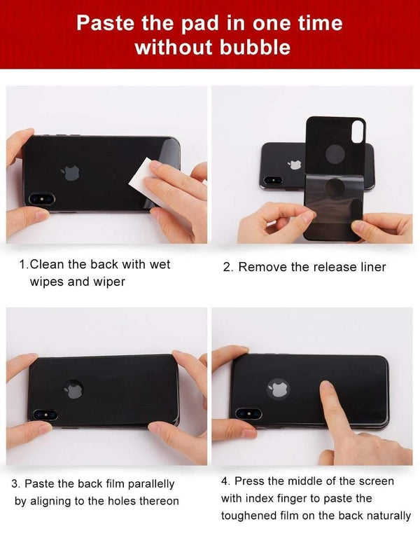 Baseus Back Screen Protector Tempered Glass For iPhone Xs Max Full Cover Rear Protection Toughened Glass Film For iPhoneXS Max - Planet Gates