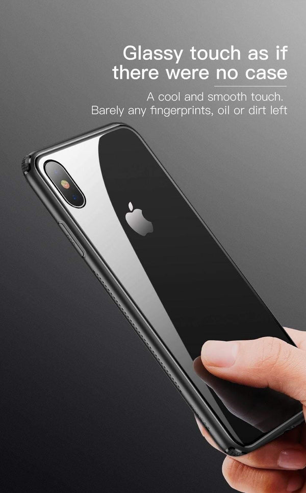 Planet Gates Black / For iPhone Xs Baseus Luxury Glass Case For iPhone XS Max Xr Xsmax TPU Edge Tempered Glass Cases Protective Cover Coque For iPhonexs max Fundas