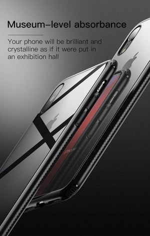 Planet Gates Black / For iPhone Xs Baseus Luxury Glass Case For iPhone XS Max Xr Xsmax TPU Edge Tempered Glass Cases Protective Cover Coque For iPhonexs max Fundas