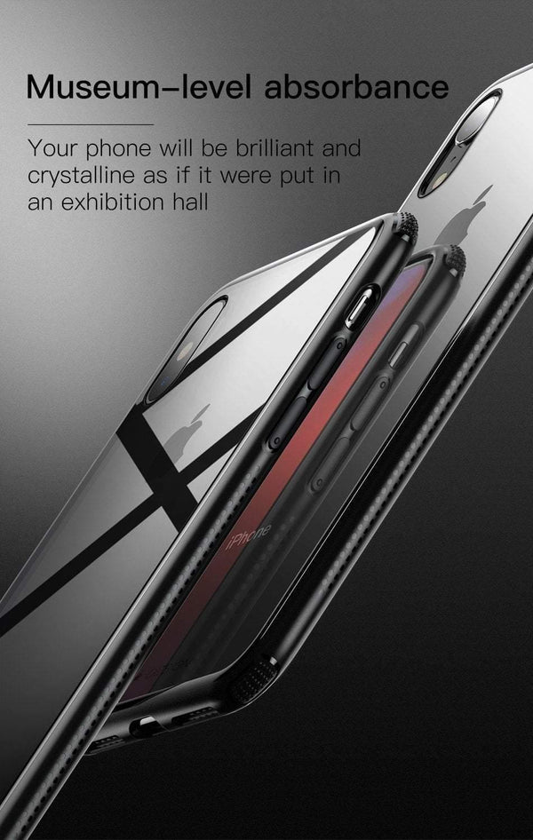 Planet Gates Black / For iPhone Xs Baseus Luxury Glass Case For iPhone XS Max Xr Xsmax TPU Edge Tempered Glass Cases Protective Cover Coque For iPhonexs max Fundas