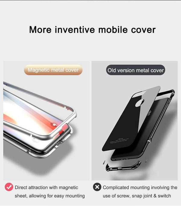 Planet Gates Black / For iPhone Xs Baseus Magnetic Adsorption Phone Case For iPhone XS Max Xr Coque Luxury Magnet Tempered Glass Back Cover For iPhone Xsmax Coque