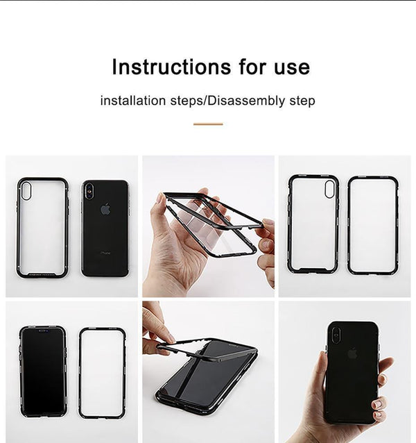 Planet Gates Black / For iPhone Xs Baseus Magnetic Adsorption Phone Case For iPhone XS Max Xr Coque Luxury Magnet Tempered Glass Back Cover For iPhone Xsmax Coque