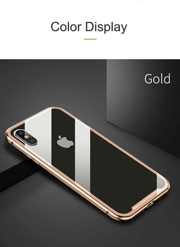 Planet Gates Black / For iPhone Xs Baseus Magnetic Adsorption Phone Case For iPhone XS Max Xr Coque Luxury Magnet Tempered Glass Back Cover For iPhone Xsmax Coque