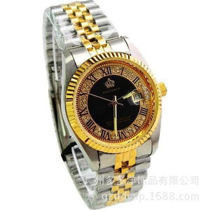 Planet Gates Black For Man Watch Golden Blue Quartz Watch Dress Party 50m Water Resistant Man Woman Lovers Wristwatches