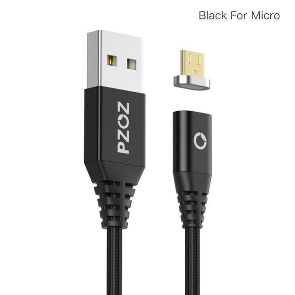 Planet Gates Black For Micro / 1M PZOZ Magnetic Cable Micro usb Type C Fast Charging Adapter Phone Microusb Type-C Magnet Charger usb c For iphone Samsung xiaomi