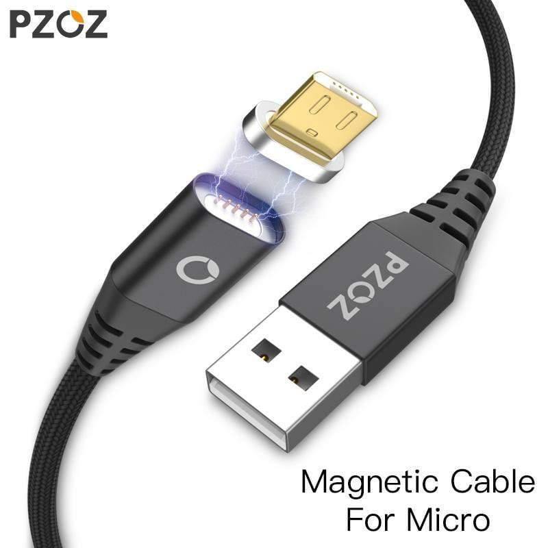 Planet Gates Black For Micro / 1m PZOZ Micro USB Magnetic Cable Fast Charging Adapter Mobile Phone Cables Microusb Android Data Charger For Samsung Xiaomi Tablet