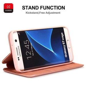 Planet Gates Black / For S7 Samsung Galaxy S7 Edge S9 S8 Plus Phone Leather Wallet Shockproof Protective Flip Cover Cases