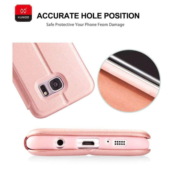 Samsung Galaxy S7 Edge S9 S8 Plus Phone Leather Wallet Shockproof Protective Flip Cover Cases