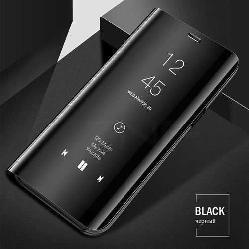 Planet Gates Black / For S7 ZNP Smart Mirror Flip Phone Case For Samsung Galaxy S9 S8 S7 S6 Edge Plus A3 A5 A7 J3 J5 J7 2017 Clear View Cover J6 A6 A8 Cases