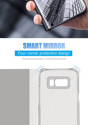Planet Gates Black / For S7 ZNP Smart Mirror Flip Phone Case For Samsung Galaxy S9 S8 S7 S6 Edge Plus A3 A5 A7 J3 J5 J7 2017 Stand Cover For Note 8 A8 Cases